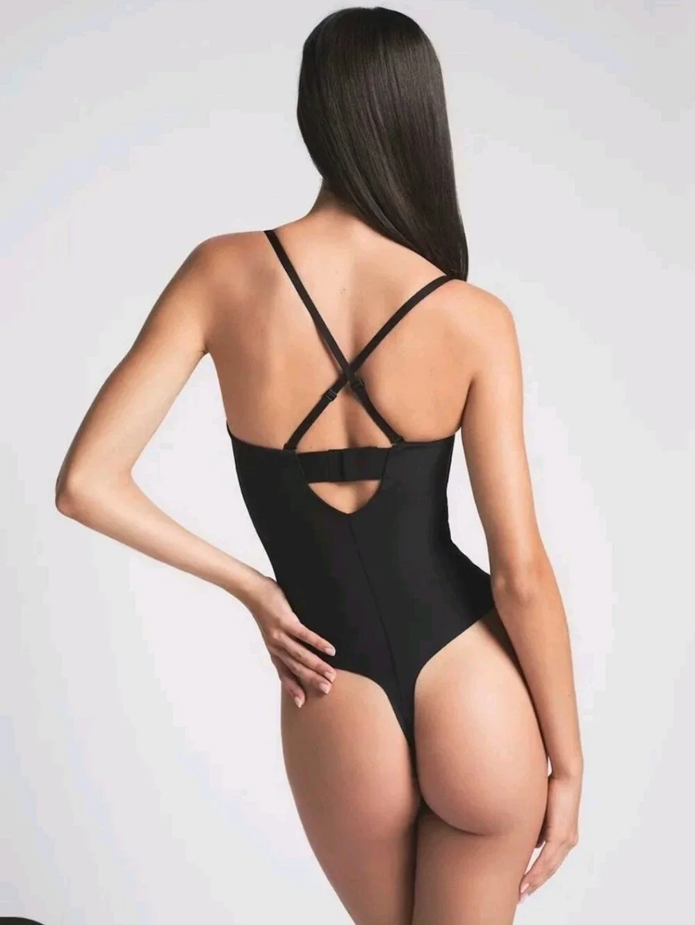 SKIMS Body Molded Underwire Thong Bodysuit Onyx Size S NWT